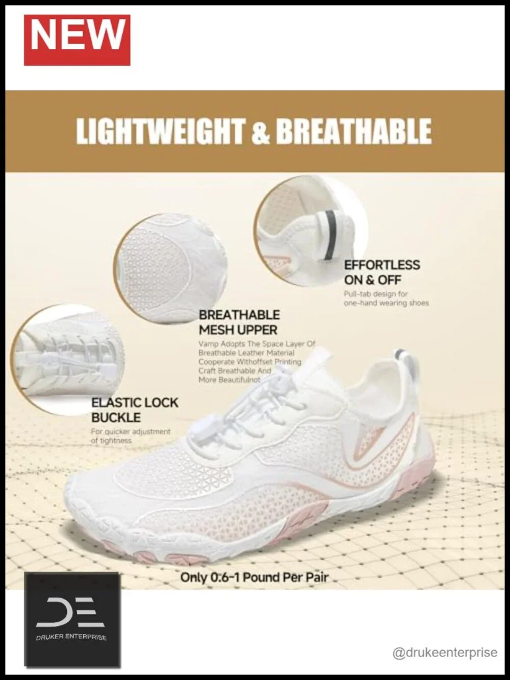 Barefoot Shoes Women Wide Toe Box Breathable Quick-Dry Non-Slip Water Shoes